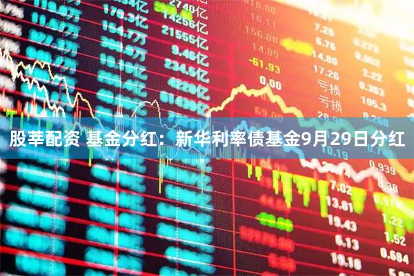 股莘配资 基金分红：新华利率债基金9月29日分红